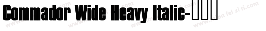 Commador Wide Heavy Italic字体转换